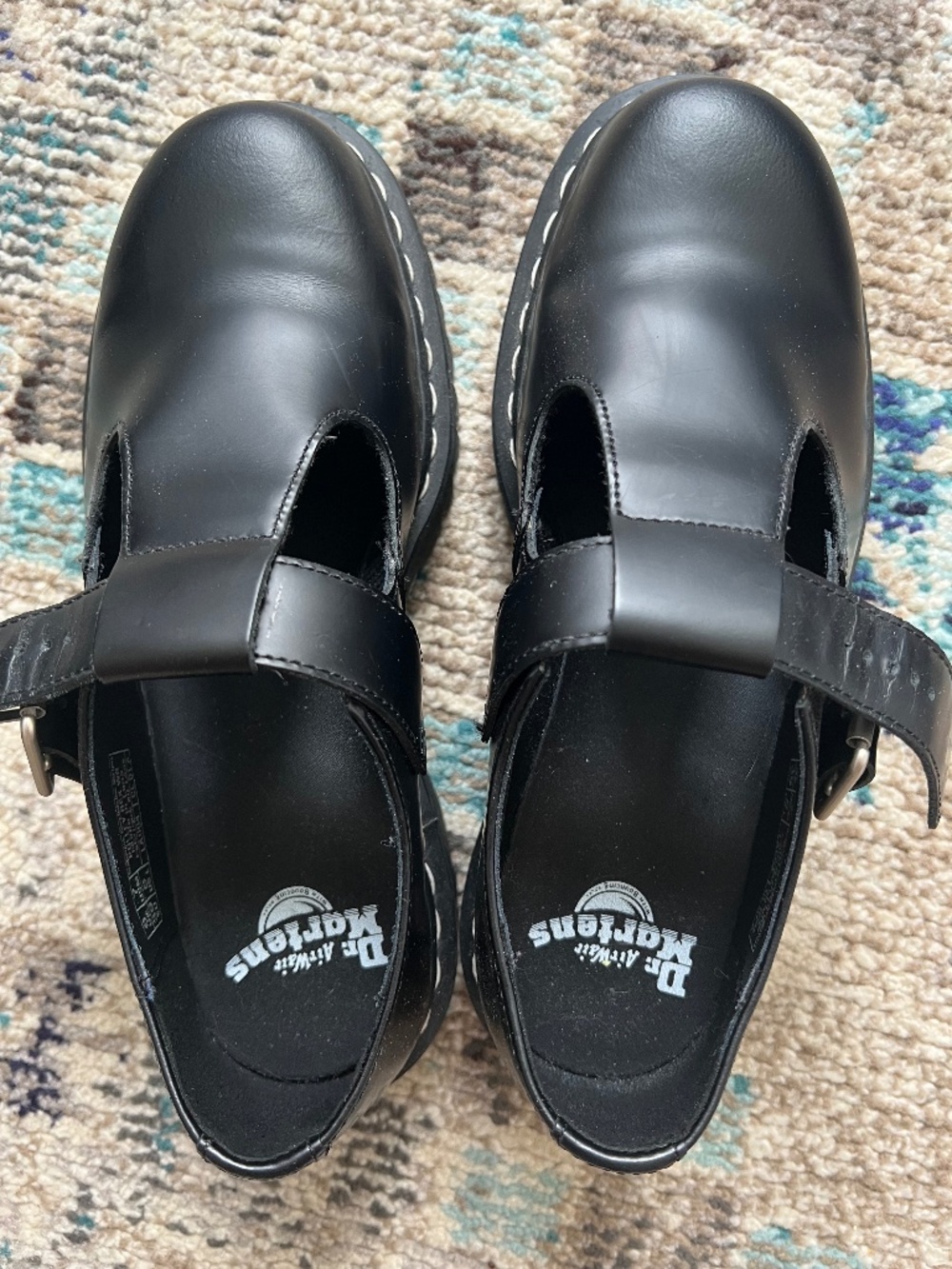 Dr. Martens Polley Bex Mary Jane Black Smooth Leather Platform Shoes